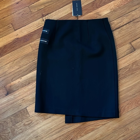 New ZARA Midi Zipper Skirt Black Medium - Picture 7 of 7